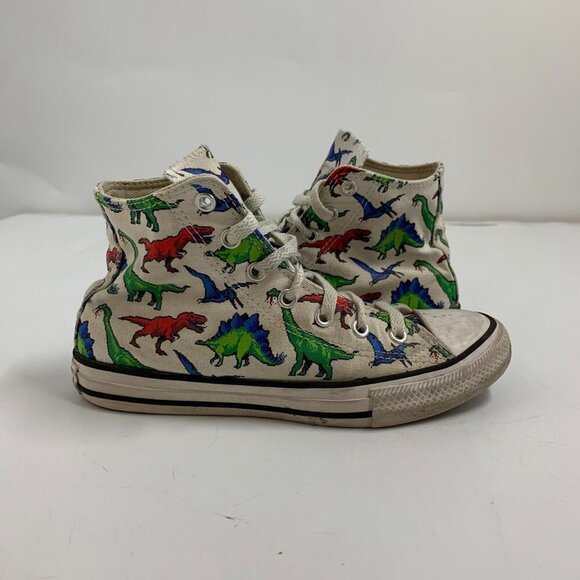 Converse Chuck Taylor Kids All Star Hi T-Rex Stegosaurus Dino Sneaker Size 3 - Picture 6 of 15